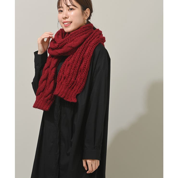 3本ケーブルニットマフラー[品番：RPSW0000821]｜rps（アールピーエス