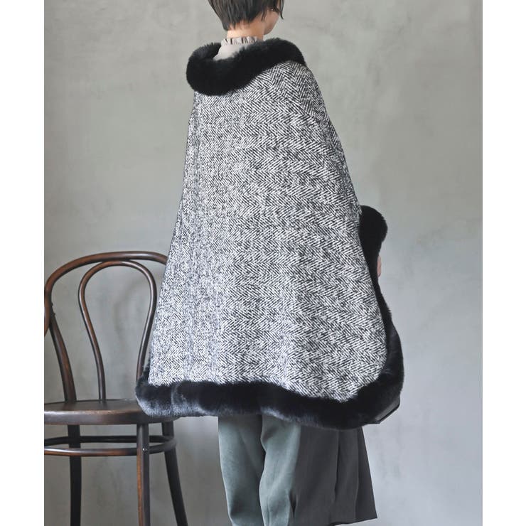 フェイクファーポンチョコート | rps | 詳細画像12