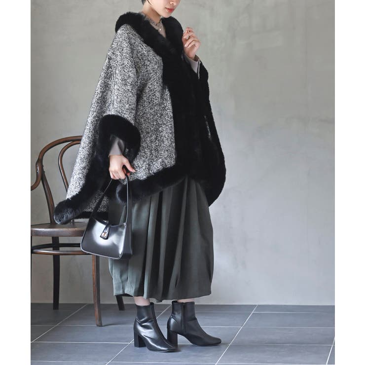 フェイクファーポンチョコート | rps | 詳細画像13