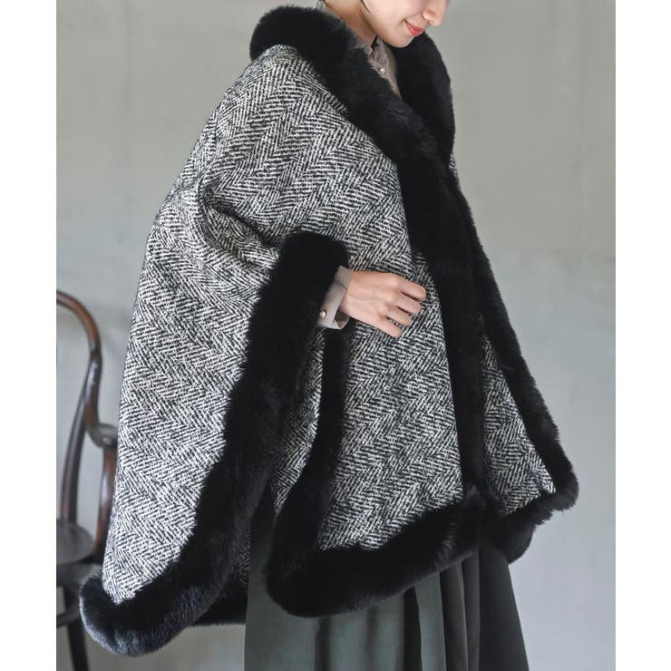 フェイクファーポンチョコート | rps | 詳細画像14