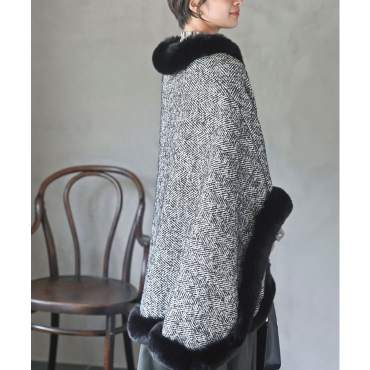 フェイクファーポンチョコート | rps | 詳細画像15