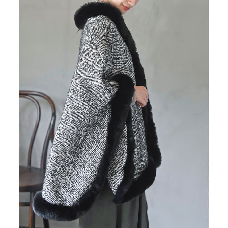 フェイクファーポンチョコート | rps | 詳細画像17