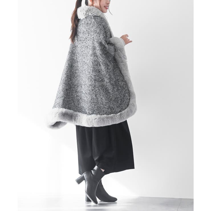 フェイクファーポンチョコート | rps | 詳細画像4