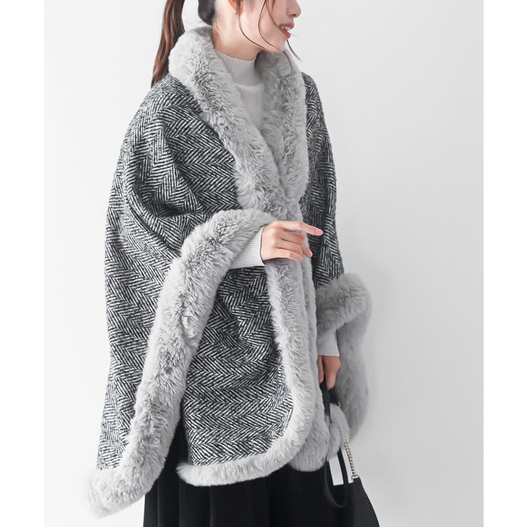 フェイクファーポンチョコート | rps | 詳細画像9