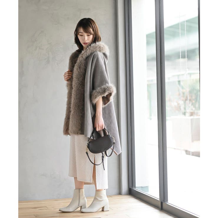 Cheri mi - 新品タグ付 シェリミー フードファーリボンポンチョ