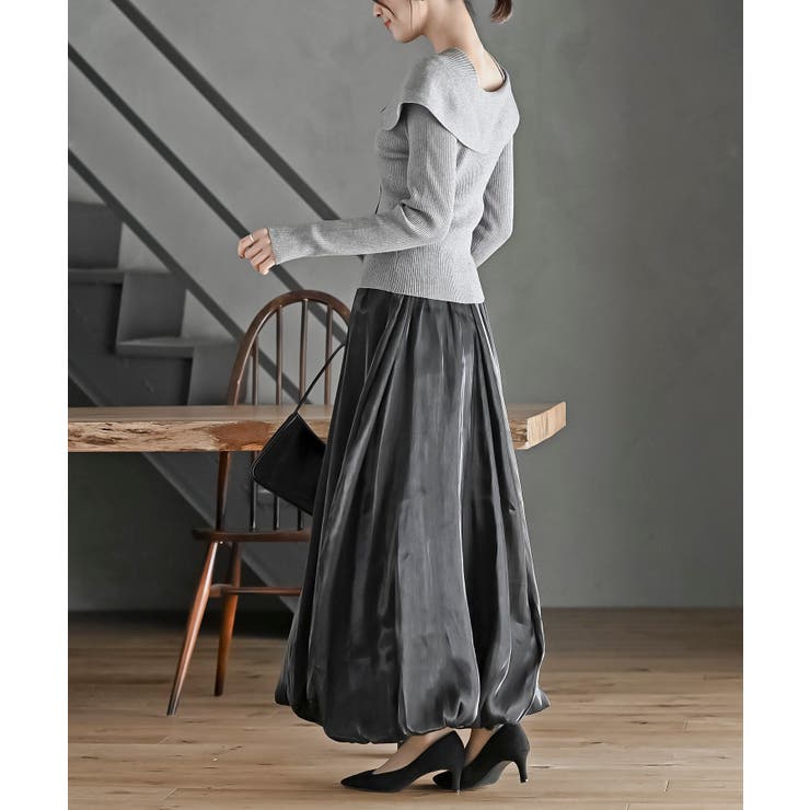 シャイニーバルーンロングスカート | rps | 詳細画像3 