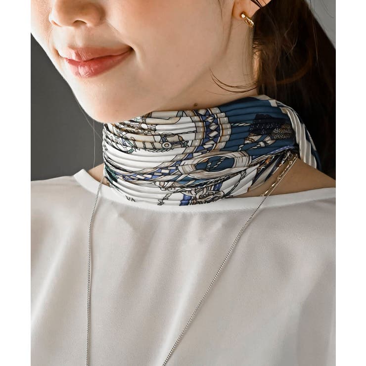 リング付きプリーツスカーフ | rps | 詳細画像13 