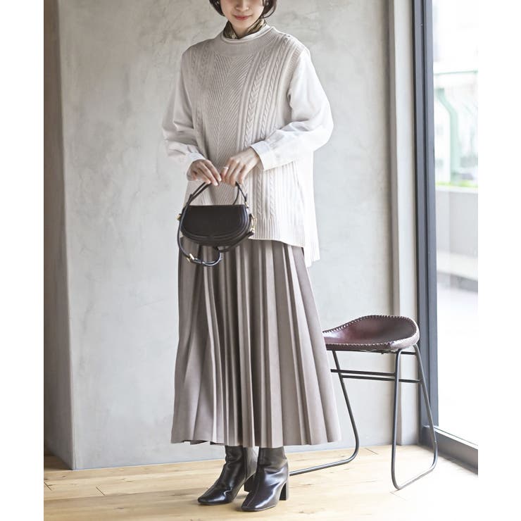 リング付きプリーツスカーフ | rps | 詳細画像15 