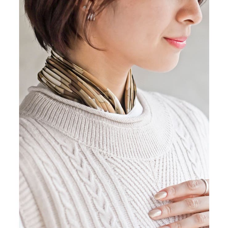 リング付きプリーツスカーフ | rps | 詳細画像19 