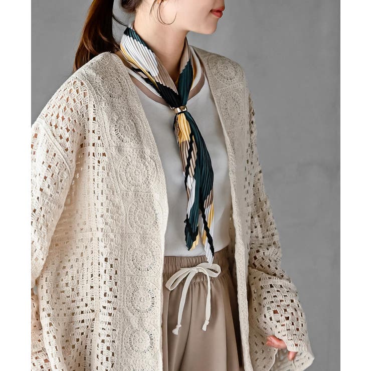 リング付きプリーツスカーフ | rps | 詳細画像31 