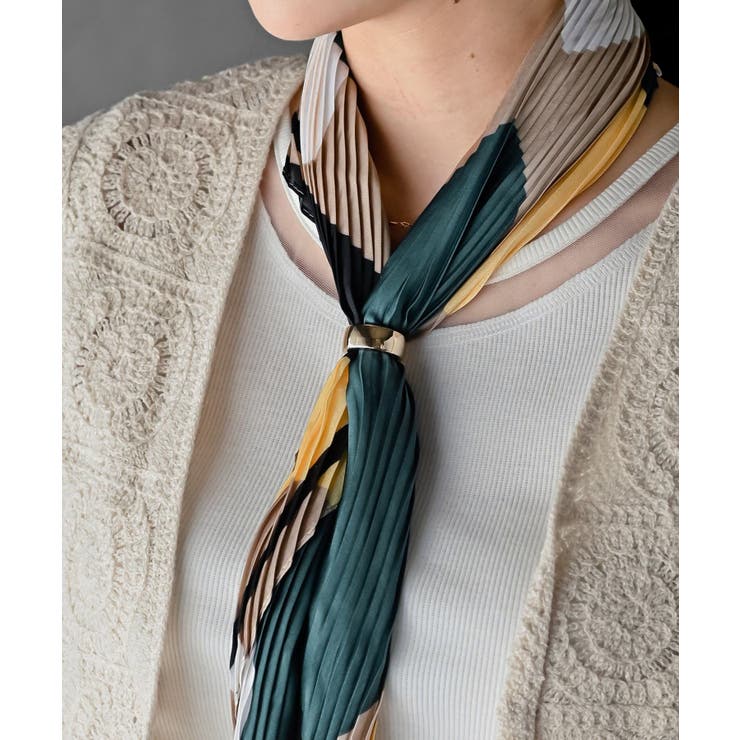 リング付きプリーツスカーフ | rps | 詳細画像32 