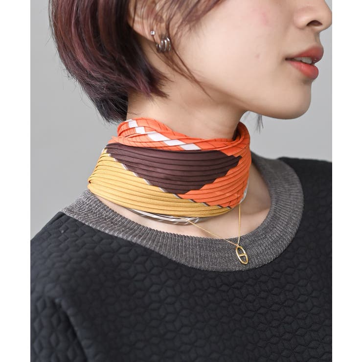 リング付きプリーツスカーフ | rps | 詳細画像43 