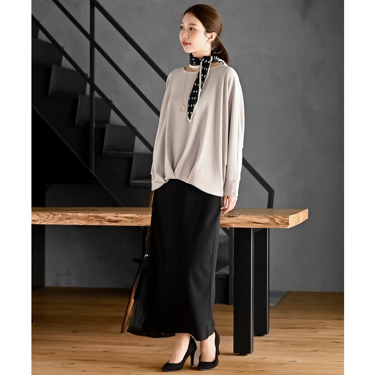 リング付きプリーツスカーフ | rps | 詳細画像6 