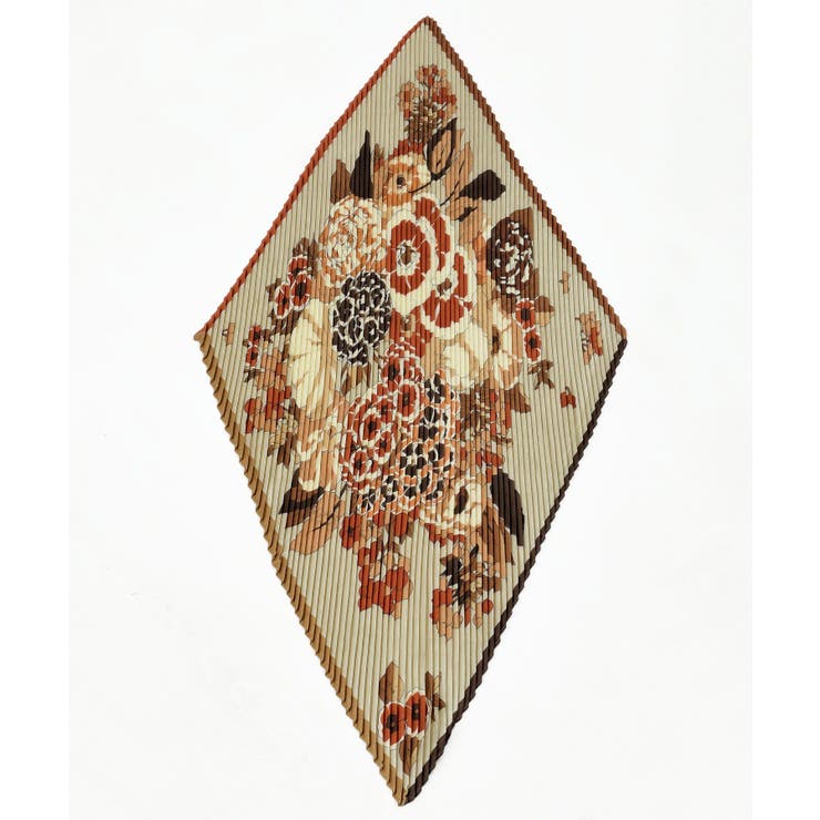 ORレッド | リング付きプリーツスカーフ | rps