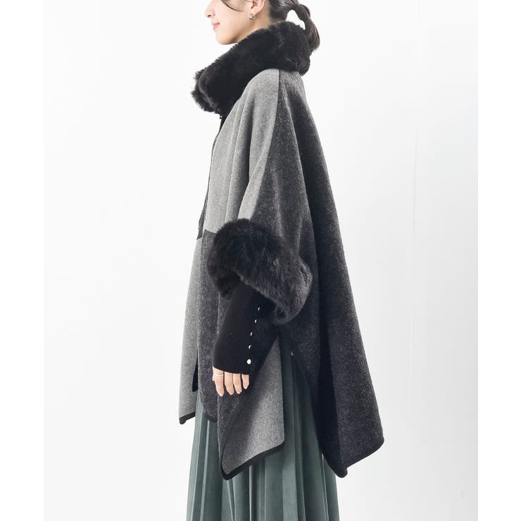 フェイクファーポンチョコート | rps | 詳細画像10 