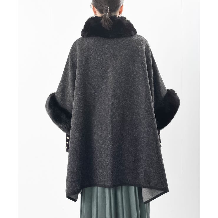 フェイクファーポンチョコート | rps | 詳細画像11 
