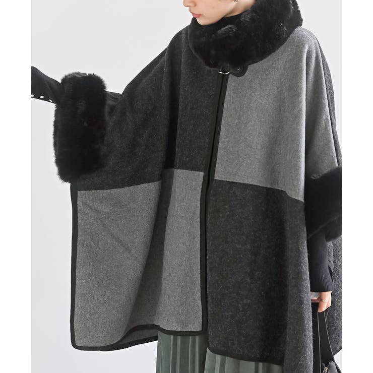 フェイクファーポンチョコート | rps | 詳細画像3 