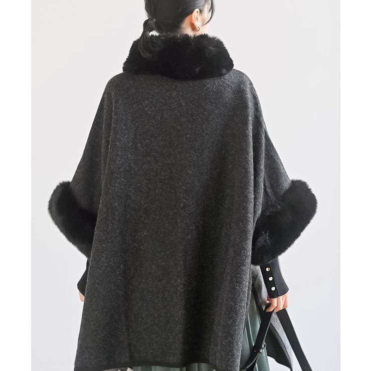 フェイクファーポンチョコート | rps | 詳細画像4 