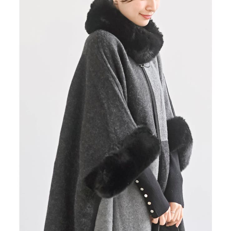 フェイクファーポンチョコート | rps | 詳細画像5 