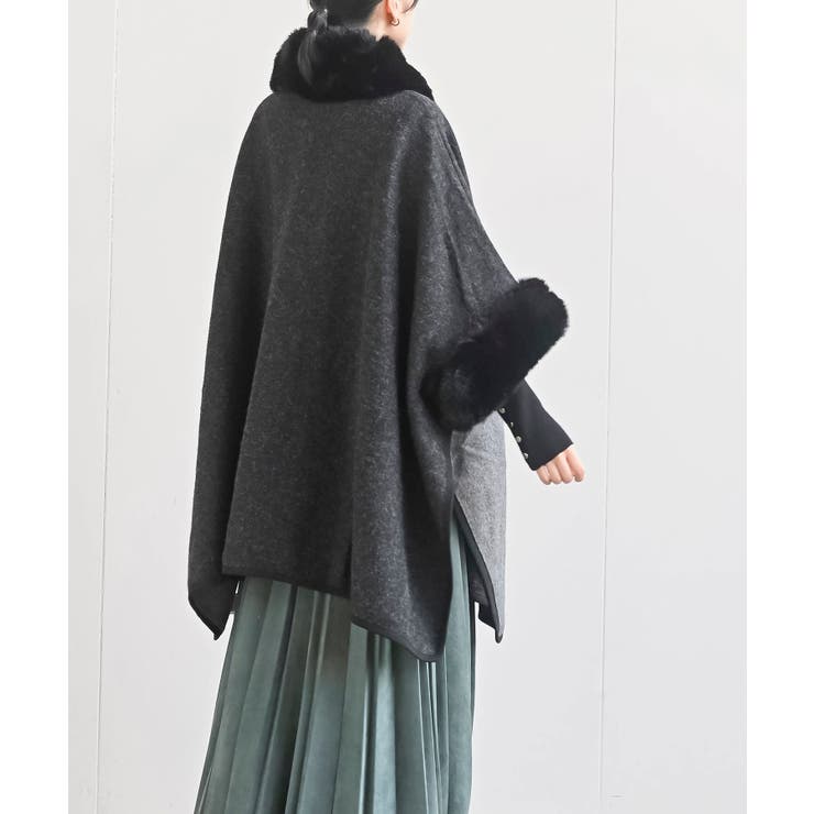 フェイクファーポンチョコート | rps | 詳細画像7 