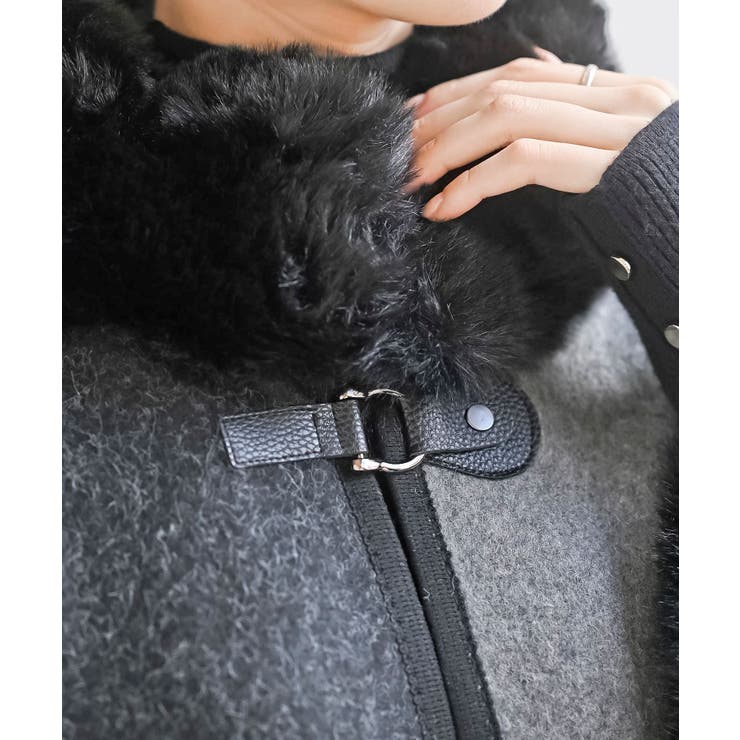 フェイクファーポンチョコート | rps | 詳細画像9 