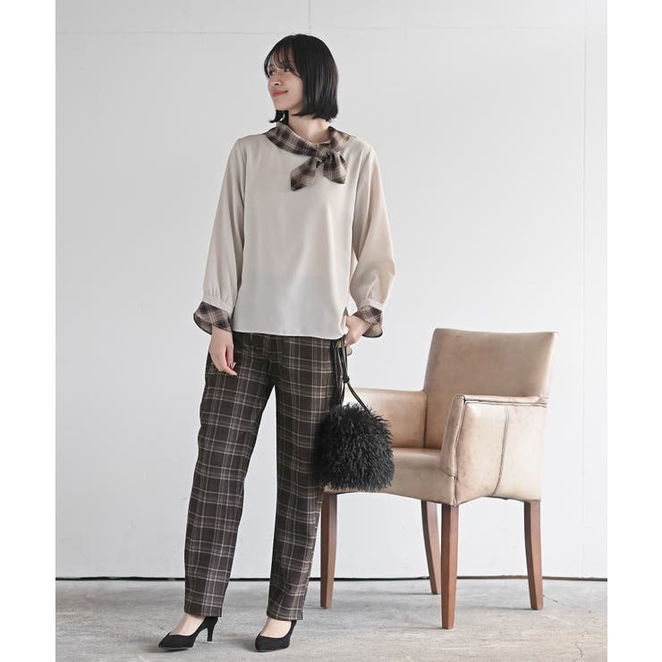 チェック柄イージーパンツ | rps | 詳細画像21 