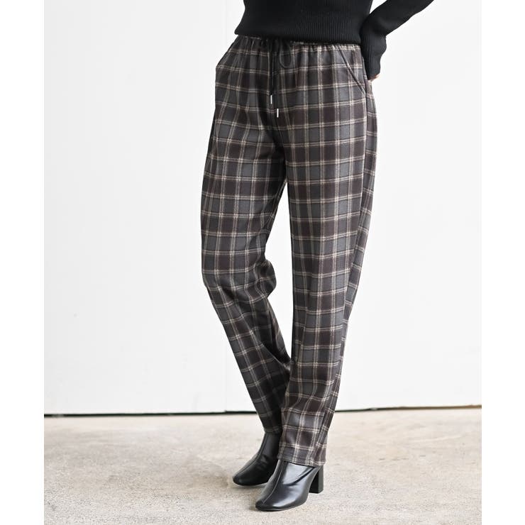 グレー | チェック柄イージーパンツ | rps