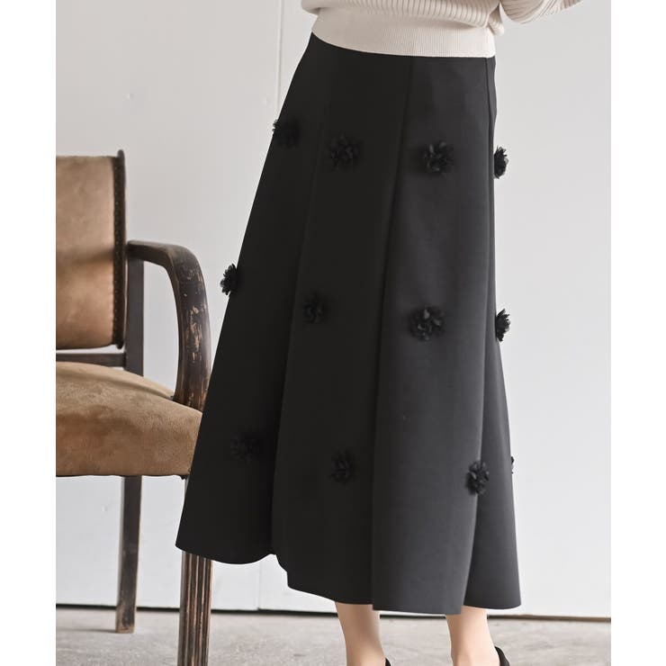 フラワーモチーフフレアースカート | rps | 詳細画像6 