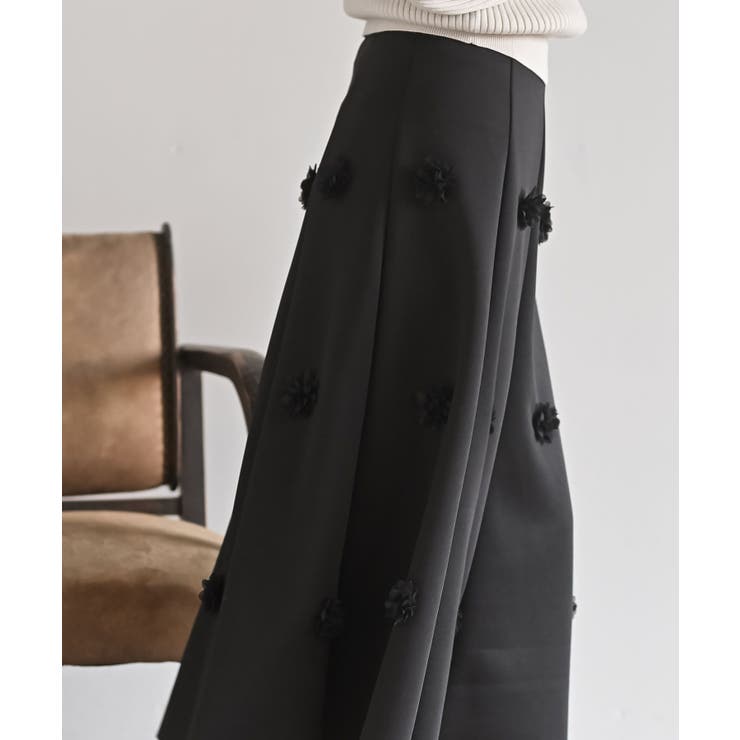 フラワーモチーフフレアースカート | rps | 詳細画像7 