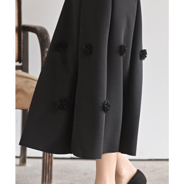 フラワーモチーフフレアースカート | rps | 詳細画像9 