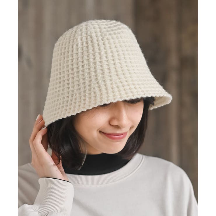 アイボリー | ワッフル編みハット | rps
