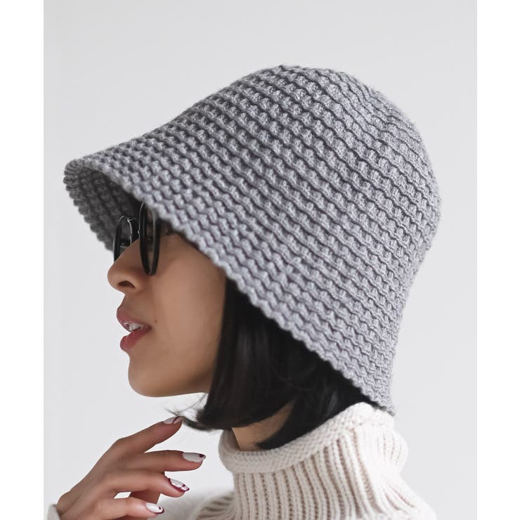 杢グレー | ワッフル編みハット | rps