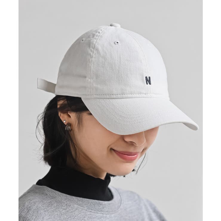 オフホワイト | Ｎ刺繍コットンキャップ | rps