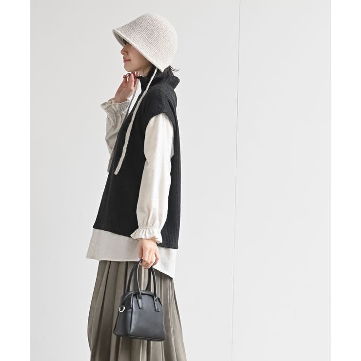 ＢＡＣＫリボン柄編みバケットハット | rps | 詳細画像3 