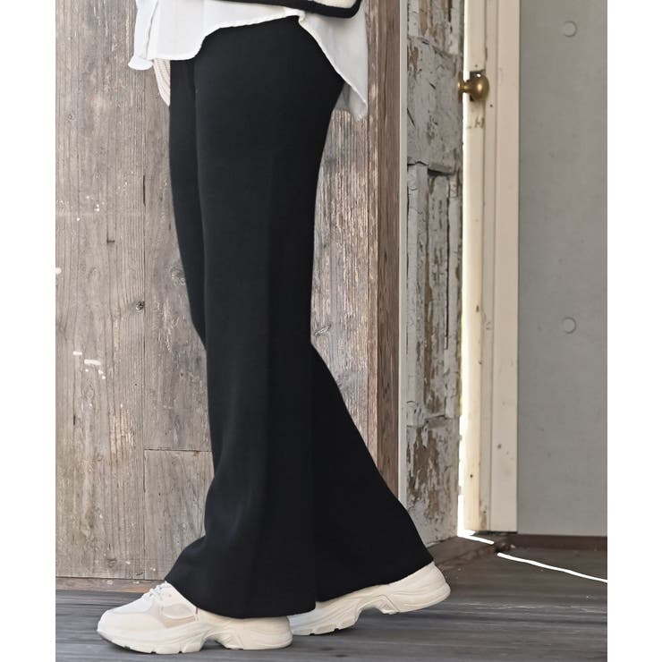 リブニットイージーセミワイドパンツ | rps | 詳細画像18 