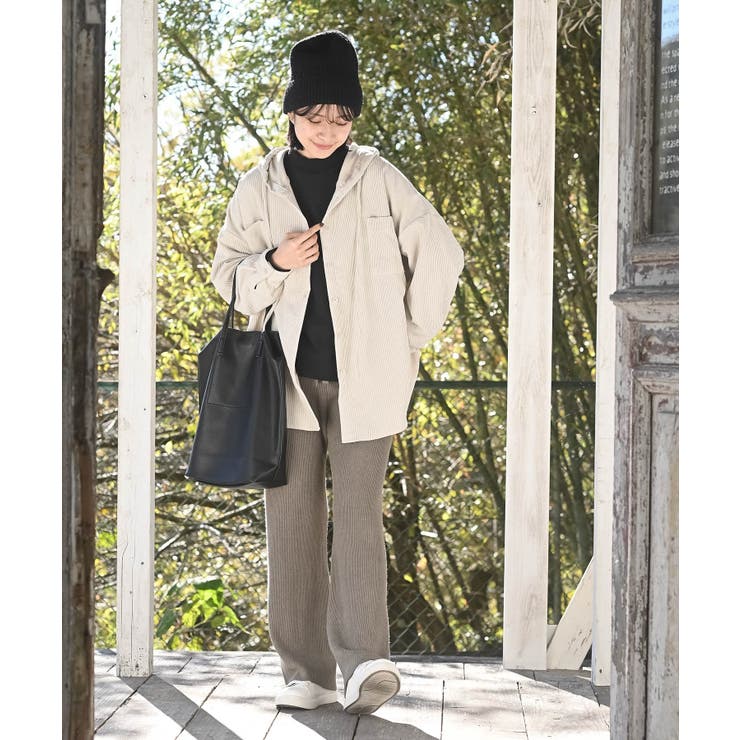 リブニットイージーセミワイドパンツ | rps | 詳細画像23 