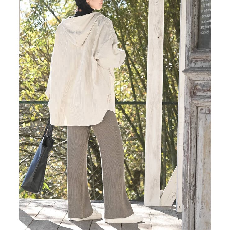 リブニットイージーセミワイドパンツ | rps | 詳細画像25 