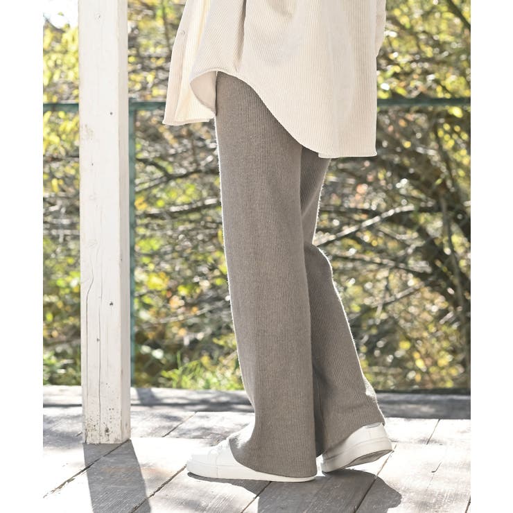 リブニットイージーセミワイドパンツ | rps | 詳細画像29 