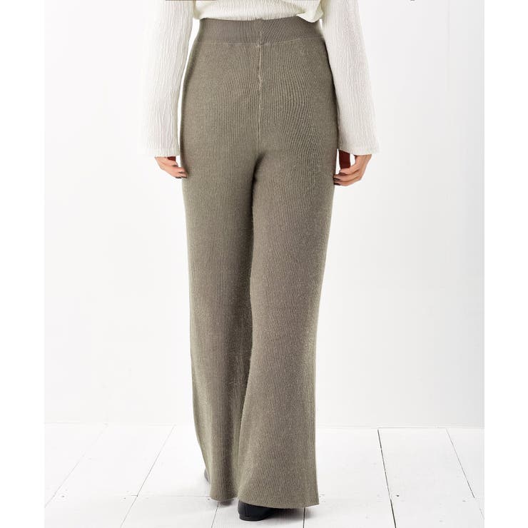 リブニットイージーセミワイドパンツ | rps | 詳細画像33 
