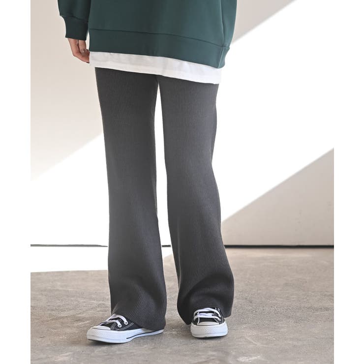 リブニットイージーセミワイドパンツ | rps | 詳細画像6 