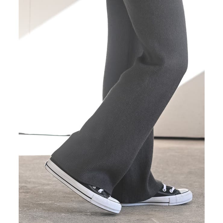 リブニットイージーセミワイドパンツ | rps | 詳細画像9 