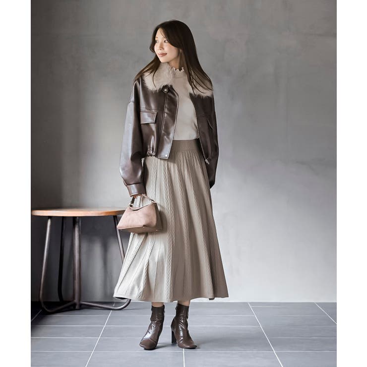 ケーブルニットフレアースカート | rps | 詳細画像16 
