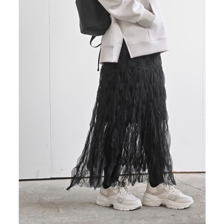 ブラック | クリンクルチュールスカート | rps