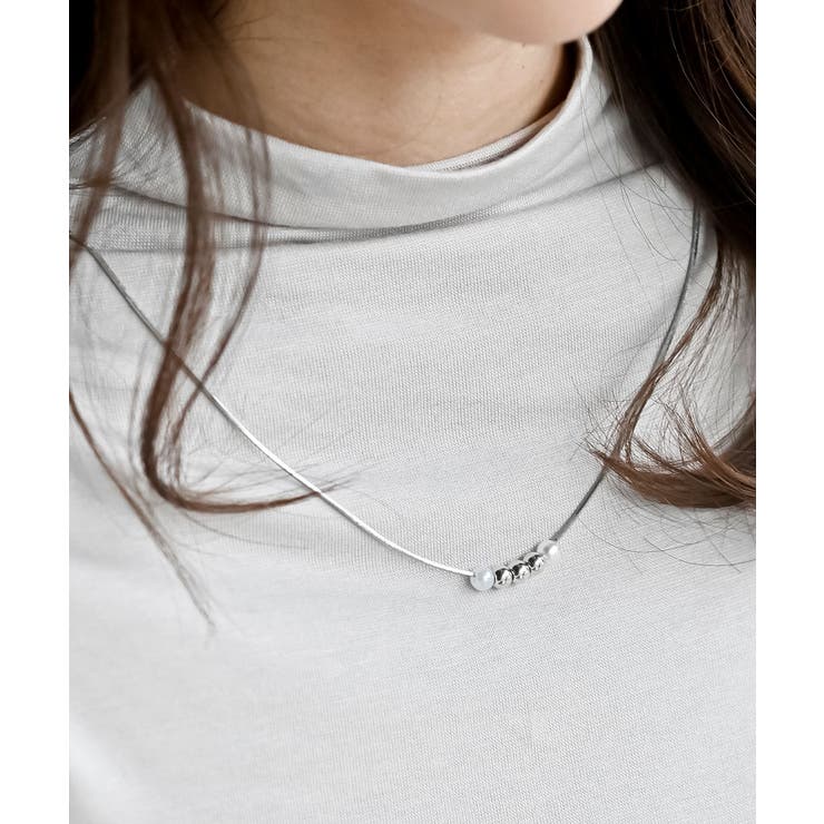 ネックレス付きプチハイネックカットソー | rps | 詳細画像8 