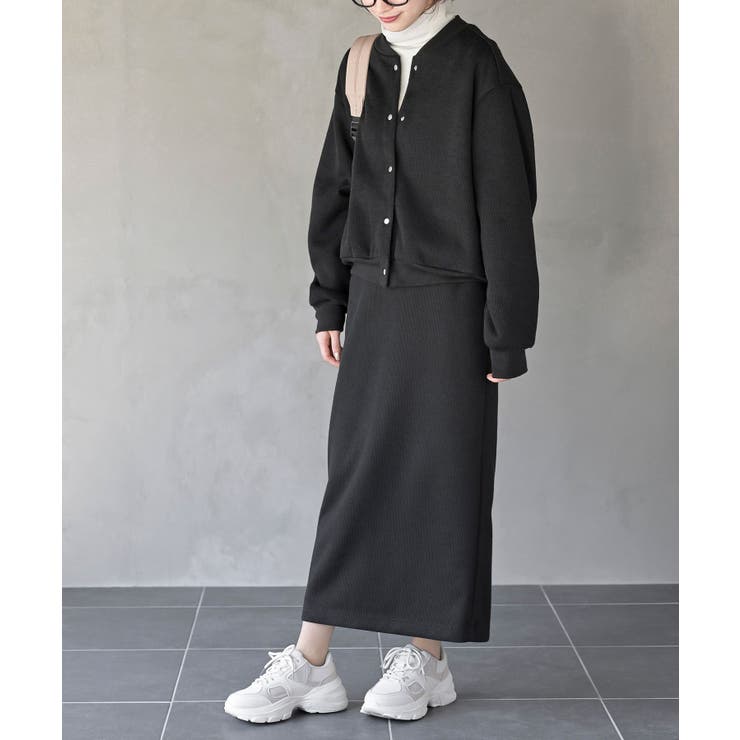 PING フルジップジャケット　スウェットスカート　セットアップ　サイズS 新品 ブルゾン×セミタイトスカートセットアップ[品番：RPSW0003400