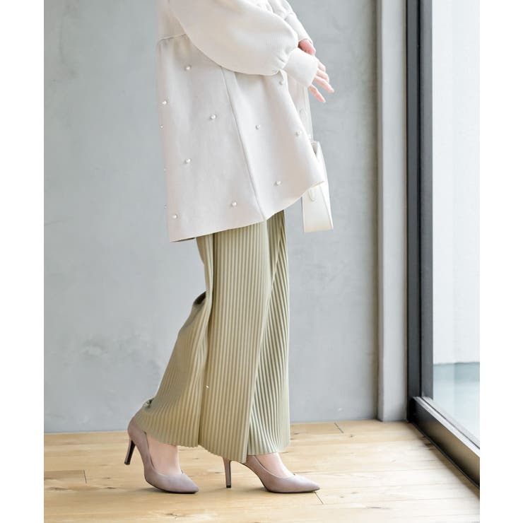 カットジョーゼット細プリーツパンツ[品番：RPSW0003462]｜rps（アール