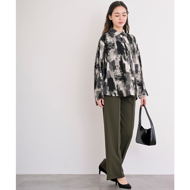 カットジョーゼットセンターシームパンツ | rps | 詳細画像11 