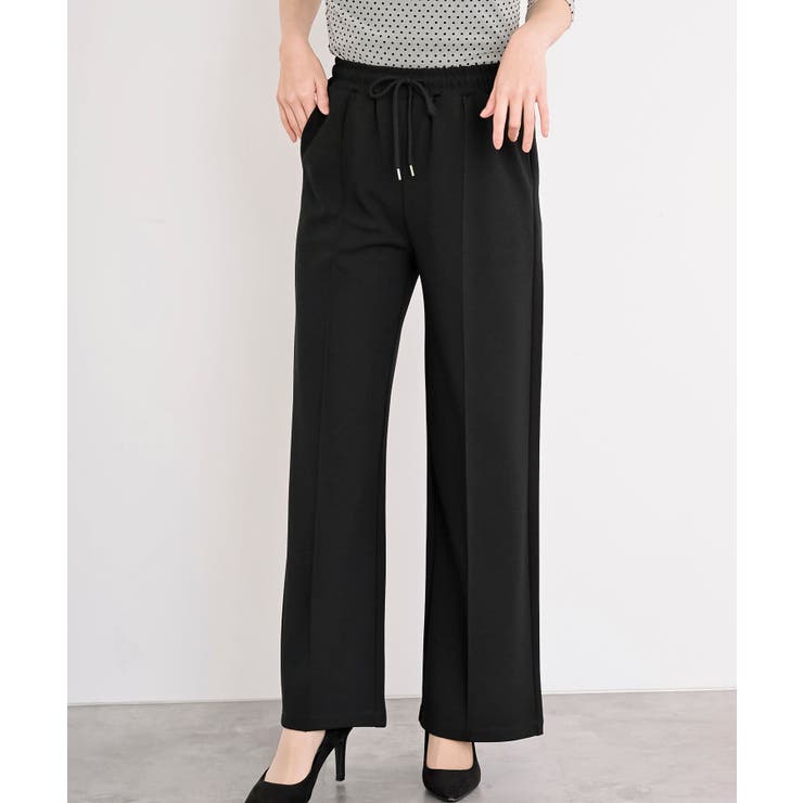 ブラック | カットジョーゼットセンターシームパンツ | rps