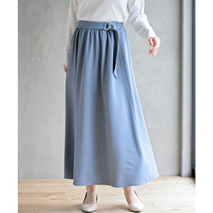 ブルー | カットジョーゼットフレアースカート | rps