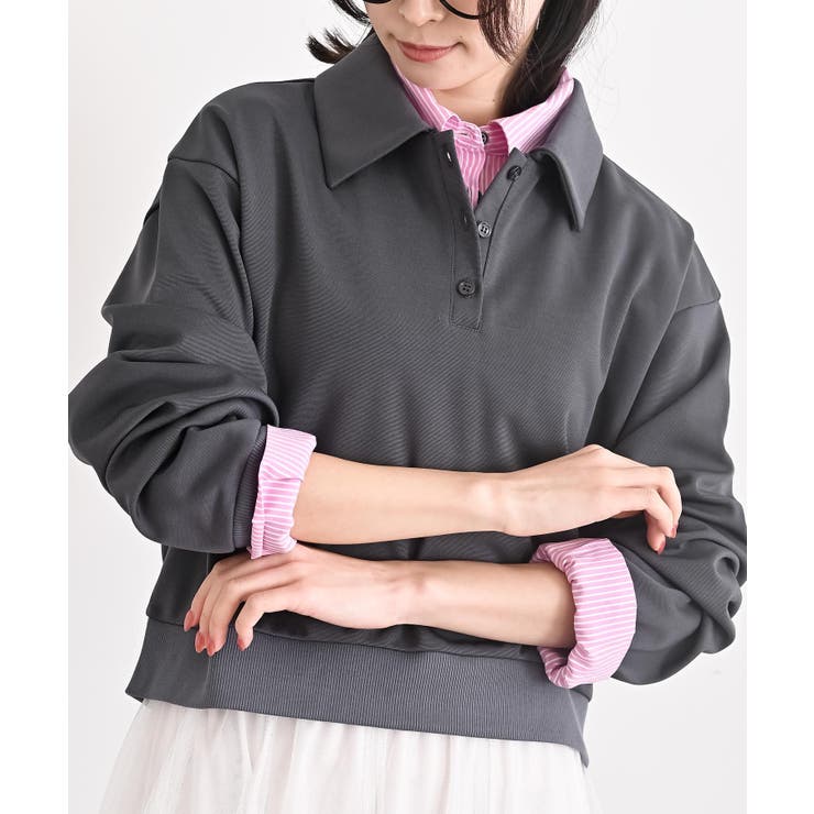 CHACグレー | 衿レイヤードポンチプルオーバー | rps